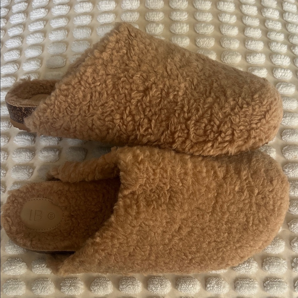 Cozy Brown Shearling Slippers